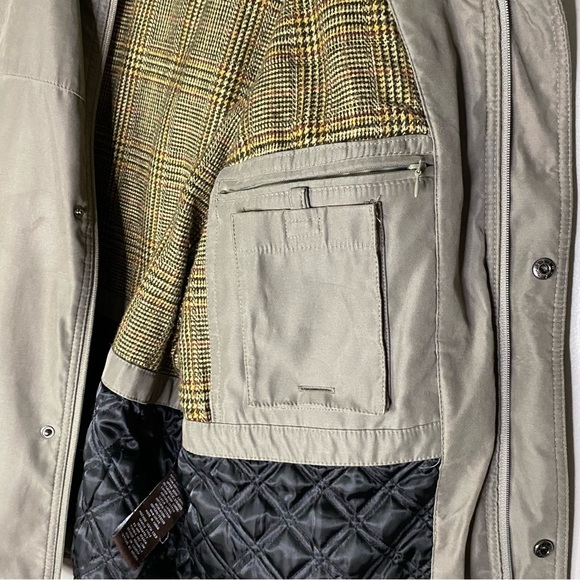 Michael Kors Jacket Coat Green brown Water Resistant Bomber Mens Size XL - Picture 10 of 11